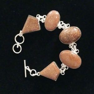 Sparkling Goldstone Bracelet Size 7.25" to 8.25"